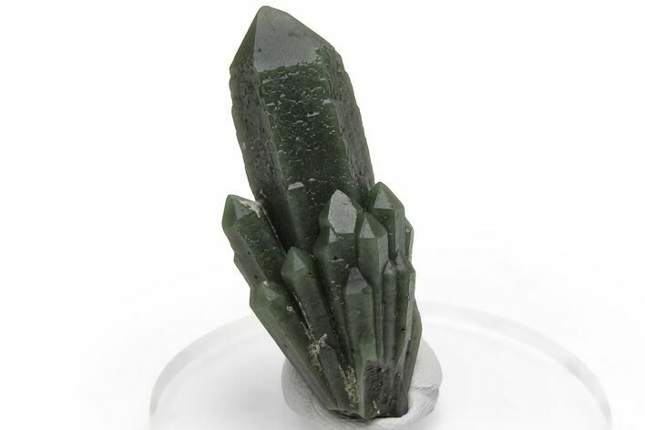 Green, Hedenbergite Included Quartz Cluster - Mongolia #231694